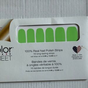 Color Street Vibrant neon, green Nail Strips